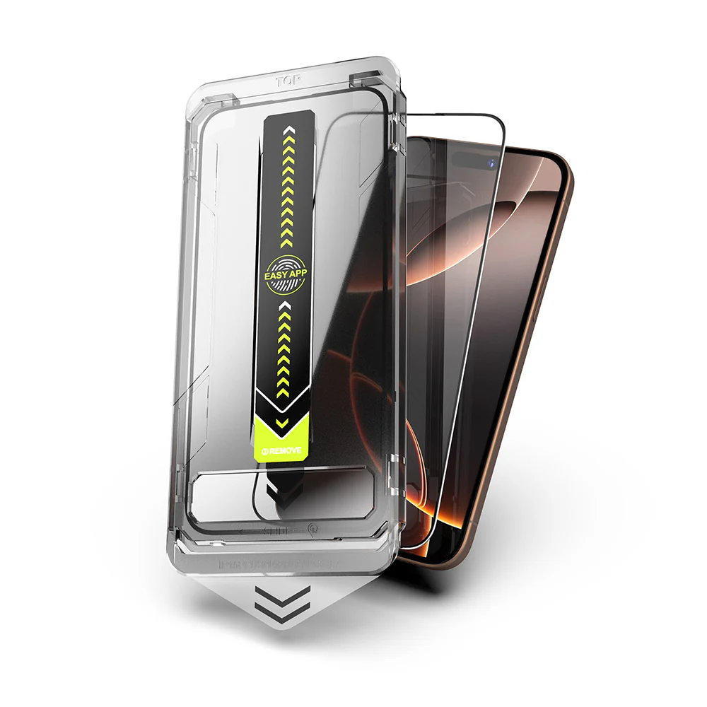 Techsuit TitanGlass Screen Protector for Apple iPhone 12 / 12 Pro, Tempered Glass, Full Glue, Black - Image 5