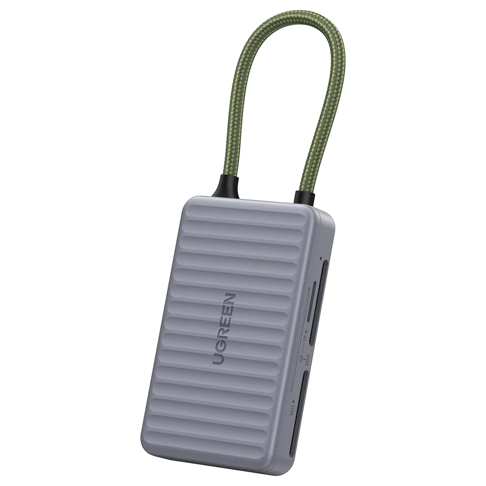 UGREEN 55886 USB-C Card Reader with Organizer, 2 x SD - microSD, Gray - Image 3