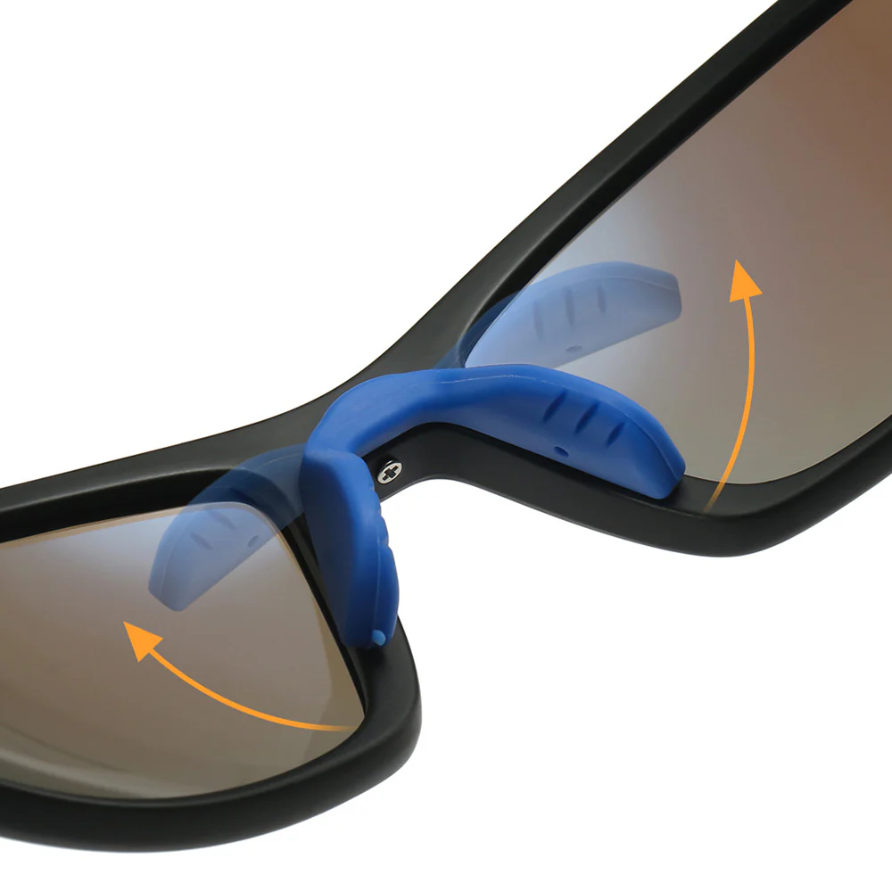 Unisex Cycling Glasses Techsuit 3047, UV Protection, Transparent Black - Image 5