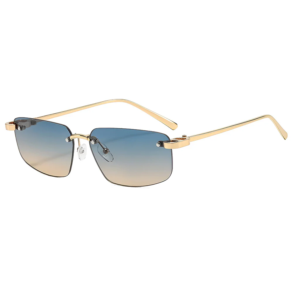 Unisex Techsuit S098 Sunglasses, Gold Blue Green