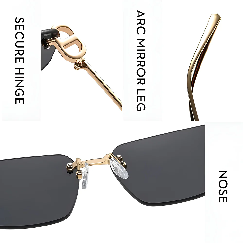 Unisex Techsuit S098 Sunglasses, Gold Blue Green - Image 3