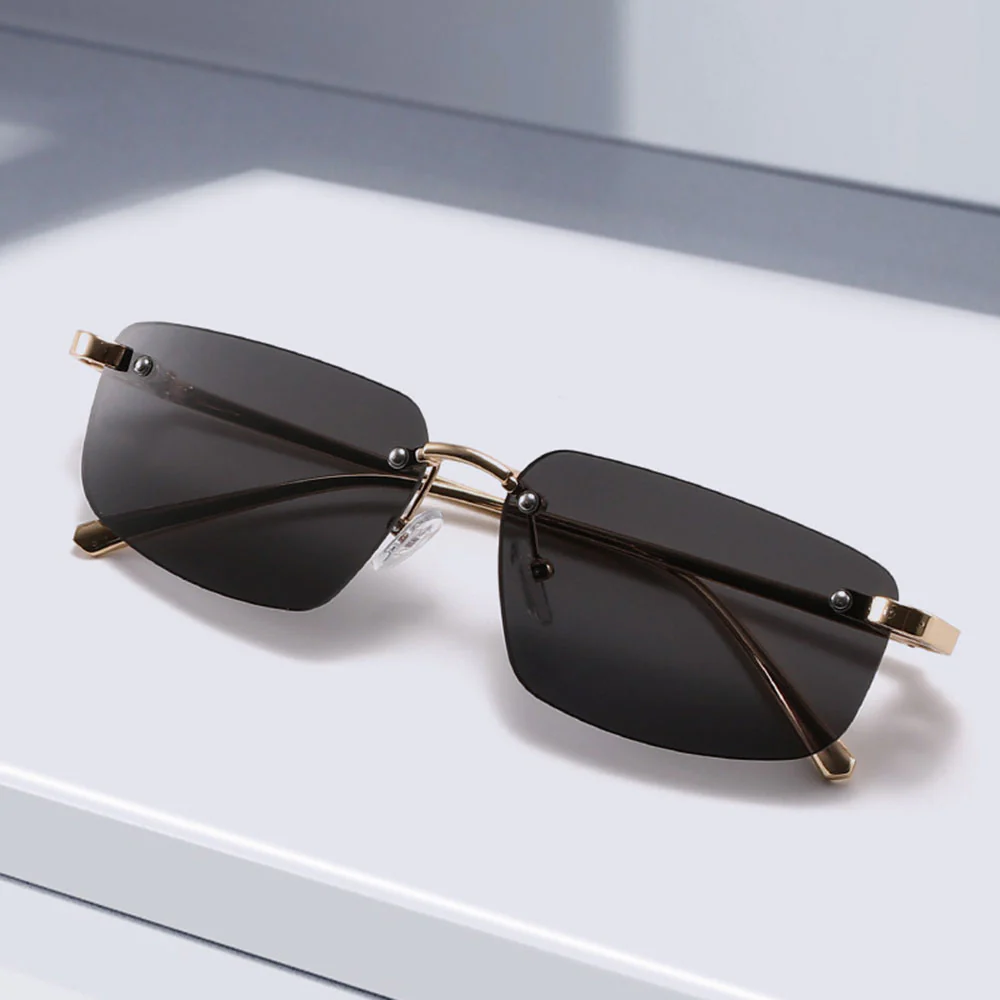 Unisex Techsuit S098 Sunglasses, Gold Blue Green - Image 4