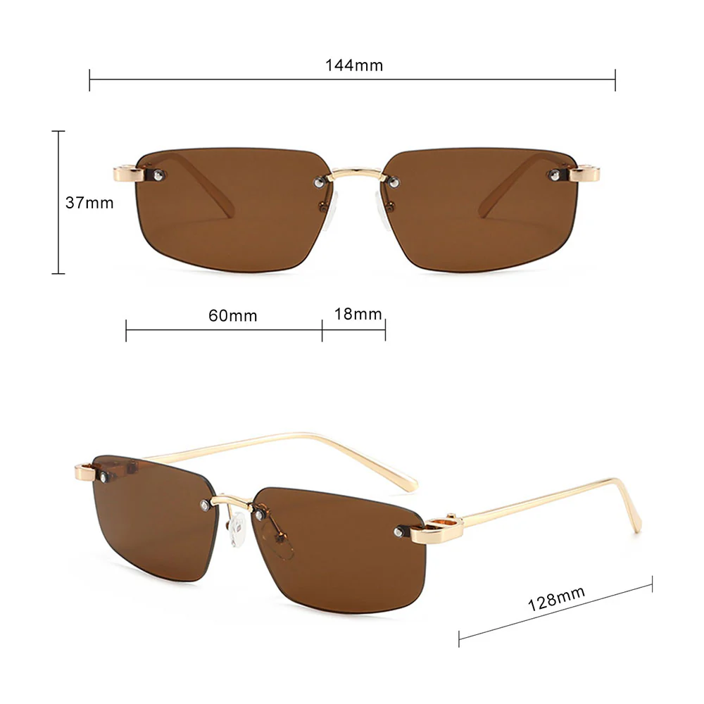 Unisex Techsuit S098 Sunglasses, Gold Blue Green - Image 8