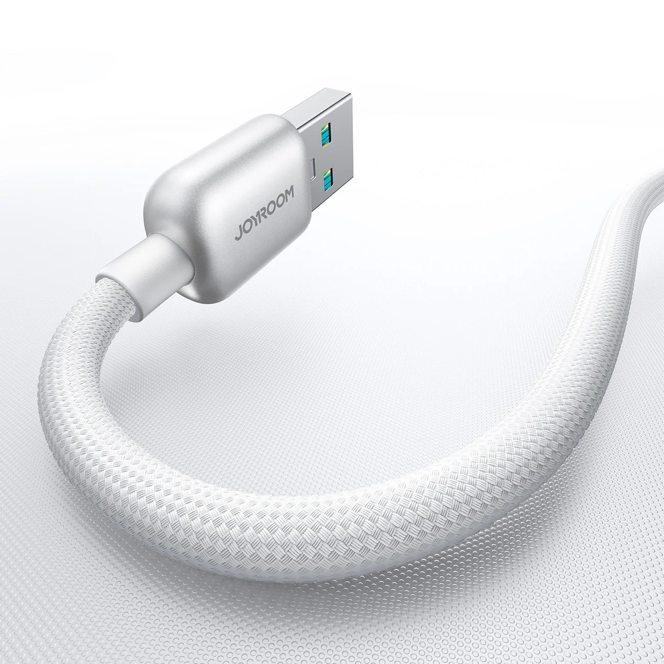 USB-A to USB-C Data and Charging Cable Joyroom S-A55 StarFlight Display, 66W, 1.2m, White - Image 4