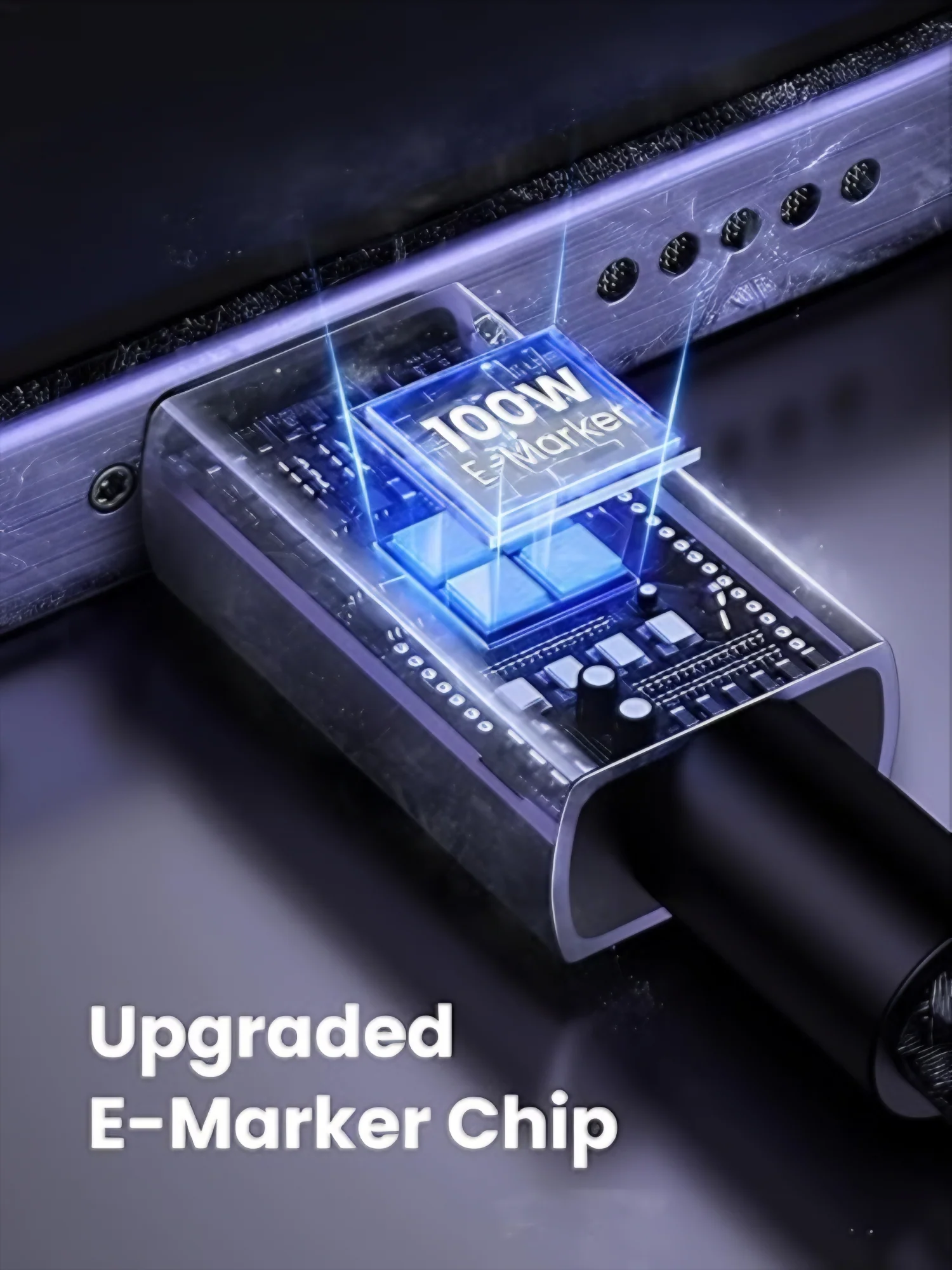 USB-C to USB-C Data and Charging Cable UGREEN L512, 100W, 2m, Gray - Image 2