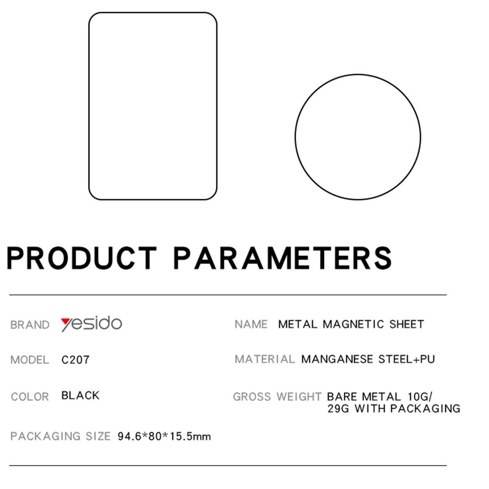 Yesido C207 2in1 Metallic Sticker, Black - Image 6