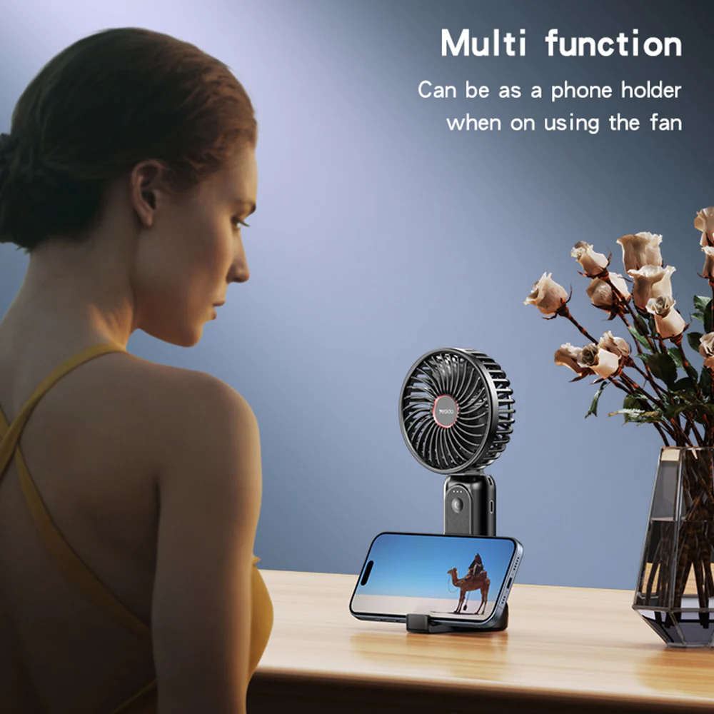 Yesido YF10 Portable Fan, Black - Image 4
